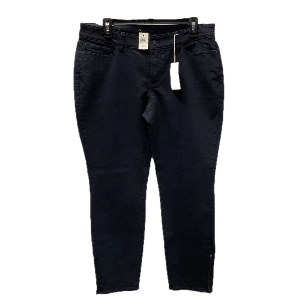 NWT Ann Taylor dark blue ankle jeans with zipper bottom